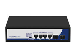 4*Gigabit PoEの港+ 2*GigabitアップリンクSFPの港が付いている6港ギガビットPoEスイッチ
