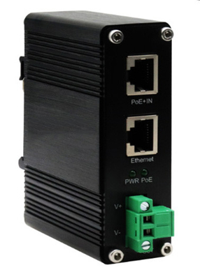 DIN-Rail Industrial 802.3bt ギガビット PoE++ スプリッター出力電圧 24VDC