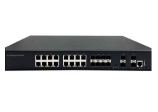 10G管理ファイバーイーサネットスイッチ 4 1G/10G SFP+と 16 1000Mbps イーサネット +8 1000Mbps SFPポート
