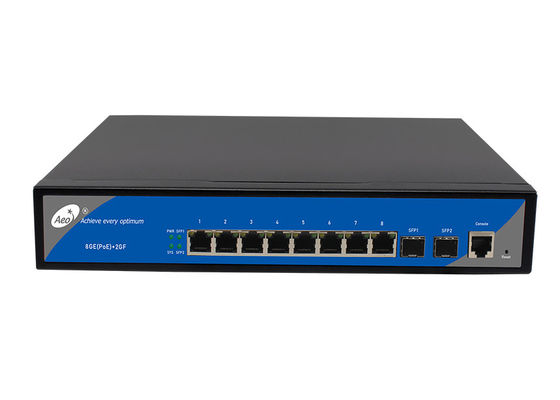 IP30 8左舷POEはスイッチ8ギガビットPOE 2ギガビットSFPの港を管理した