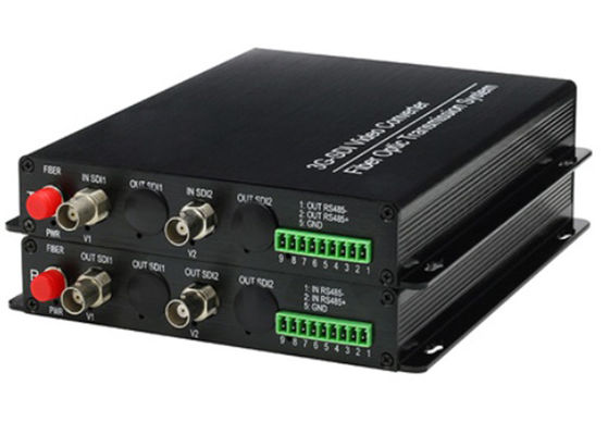 繊維光学のコンバーター2 BNC 1の光学港への2CH 3G SDI HD SDI