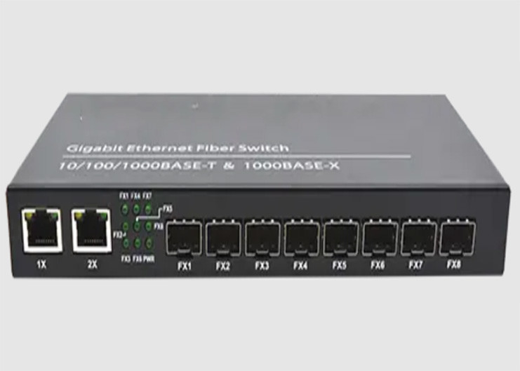 2つの10/100/1000TXイーサネット ポート繊維のイーサネット スイッチ8 1000FX SFP港