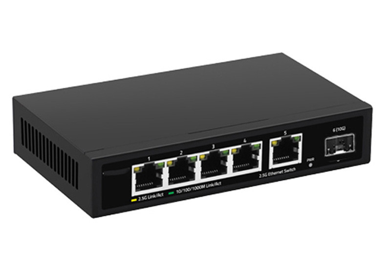 10G SFP+のアップリンクのDC12Vのイーサネット繊維スイッチ5港2.5 Gスイッチ
