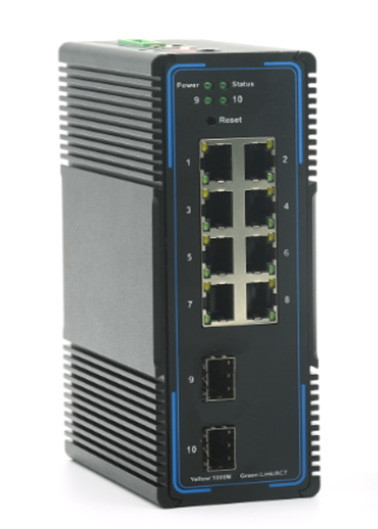 管理された10GBイーサネット繊維POEスイッチ2 10GB SFP+スロットおよび8ギガビットPOEの港