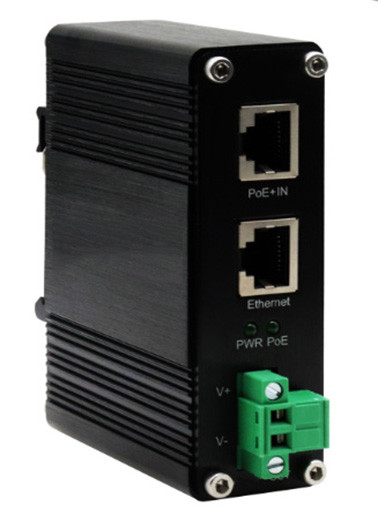 DIN-Rail Industrial 802.3bt ギガビット PoE++ スプリッター出力電圧 24VDC