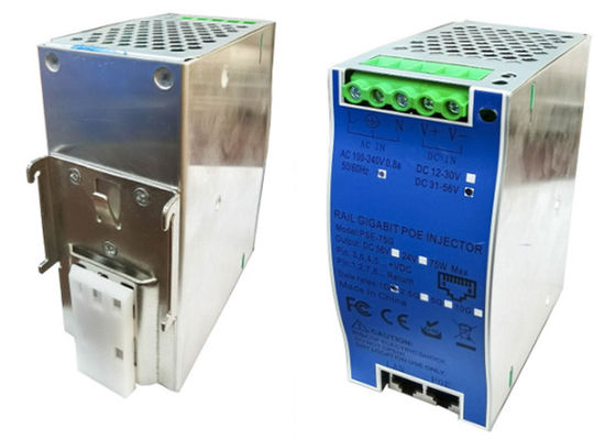 DIN-Rail Industrial 10G 90W 802.3bt PoE++ インジェクター